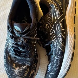 Asics Black and White Athletic Sneakers